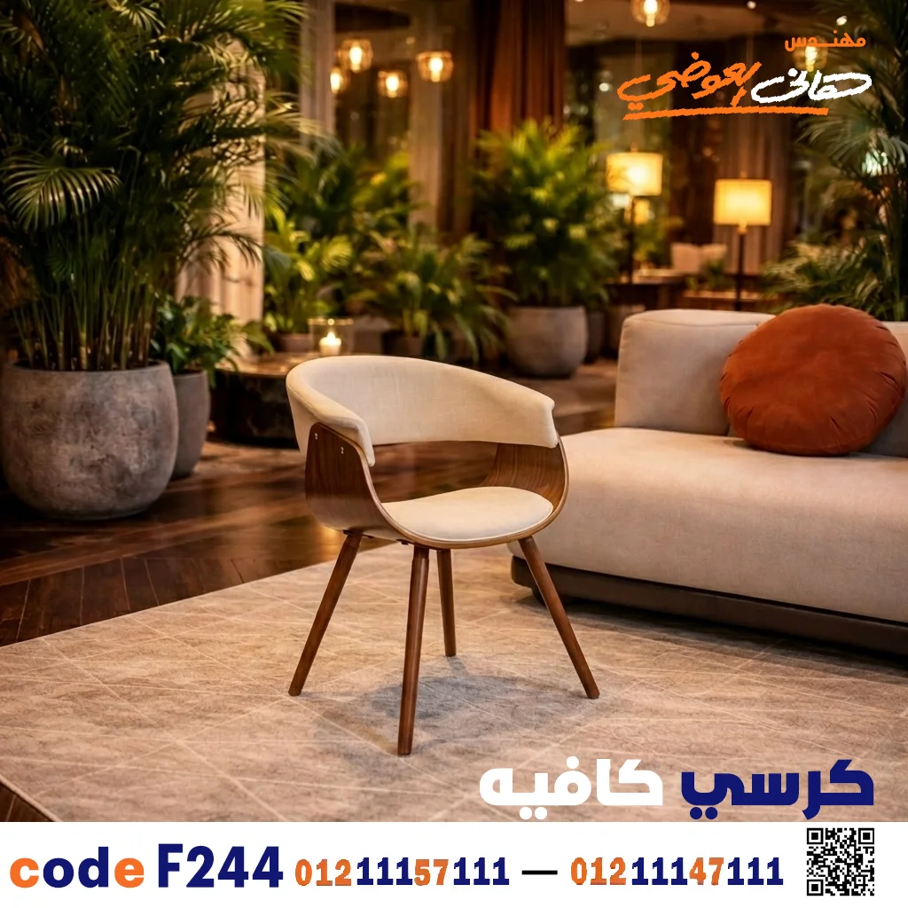 كرسي كافيه فاخر خشب زان - C-244